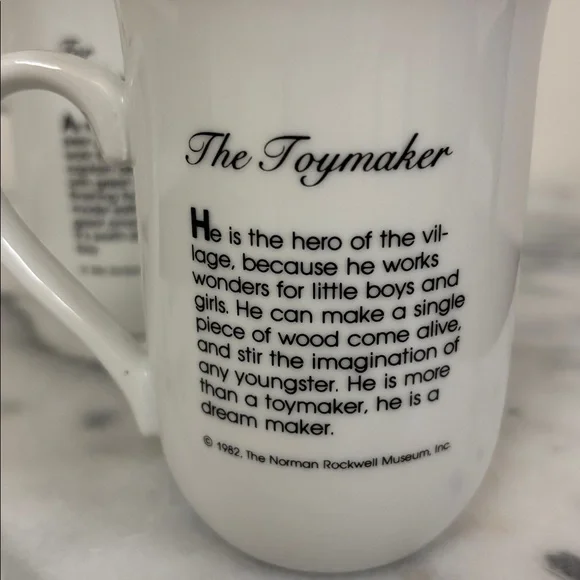 Norman Rockwell Illustrated Mugs with White and Multicolor Design - Picture 5 of 7